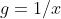 g=1/x