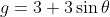 g=3+3\sin{\theta}