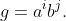 g=a^ib^j.