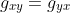 g_{xy}=g_{yx}