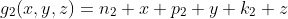 g_2(x,y,z)=n_2 x+p_2 y+k_2 z