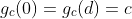 g_c(0)=g_c(d)=c