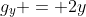 g_y = 2y