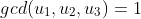 gcd(u_1,u_2,u_3)=1