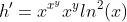 h'=x^{x^y}x^yln^2(x)