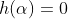 h(\alpha)=0