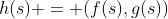 h(s) = (f(s),g(s))