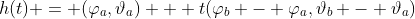 h(t) = (\varphi_a,\vartheta_a) + t(\varphi_b - \varphi_a,\vartheta_b - \vartheta_a)