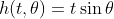 h(t,\theta)=t\sin{\theta}