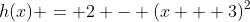 h(x) = 2 - (x + 3)^2