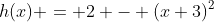 h(x) = 2 - (x+3)^2