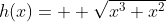 h(x)=  \sqrt{x^3+x^2}