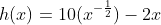 h(x)=10(x^{-\frac{1}{2}})-2x