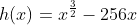 h(x)=x^{\frac{3}{2}}-256x