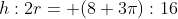 h:2r= (8+3\pi):16