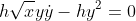 h\sqrt{x}y\dot{y}-hy^2=0