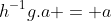 h^{-1}g.a = a