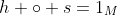 h \circ s=1_M