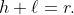 h+\ell=r.
