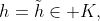 h=\tilde{h}\in K,
