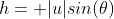 h= |u|sin(\theta)