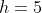 h=5