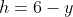 h=6-y