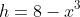 h=8-x^3