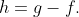 h=g-f.