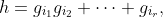 h=g_{i_1}g_{i_2} \cdots g_{i_r},