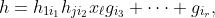 h=h_{1i_1}h_{ji_2}x_{\ell}g_{i_3} \cdots g_{i_r},