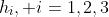 h_i, i=1,2,3