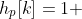 h_p[k]=1 