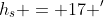 h_s = 17 '