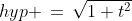hyp \,=\,\sqrt{1+t^2}