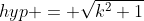 hyp = \sqrt{k^2+1}