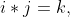 i*j=k,