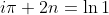 i\pi 2n=\ln1
