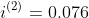 i^{(2)}=0.076