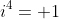 i^4=+1