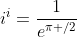 i^i=\frac{1}{e^{\pi /2}}