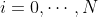 i=0,\cdots,N