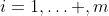 i=1,\ldots ,m