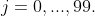 j=0,...,99.