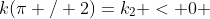 k(\pi / 2)=k_2 < 0 