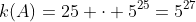 k(A)=25 \cdot 5^{25}=5^{27}