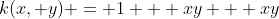 k(x, y) = 1 + xy + xy~min(x,y) - \frac{x+y}{2}~min(x,y)^2+\frac{1}{3}\min(x,y)^3