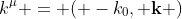 k^{\mu} = ( -k_0, \bold{k} )