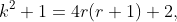 k^2+1=4r(r+1)+2,