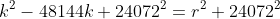 k^2-48144k+24072^2=r^2+24072^2